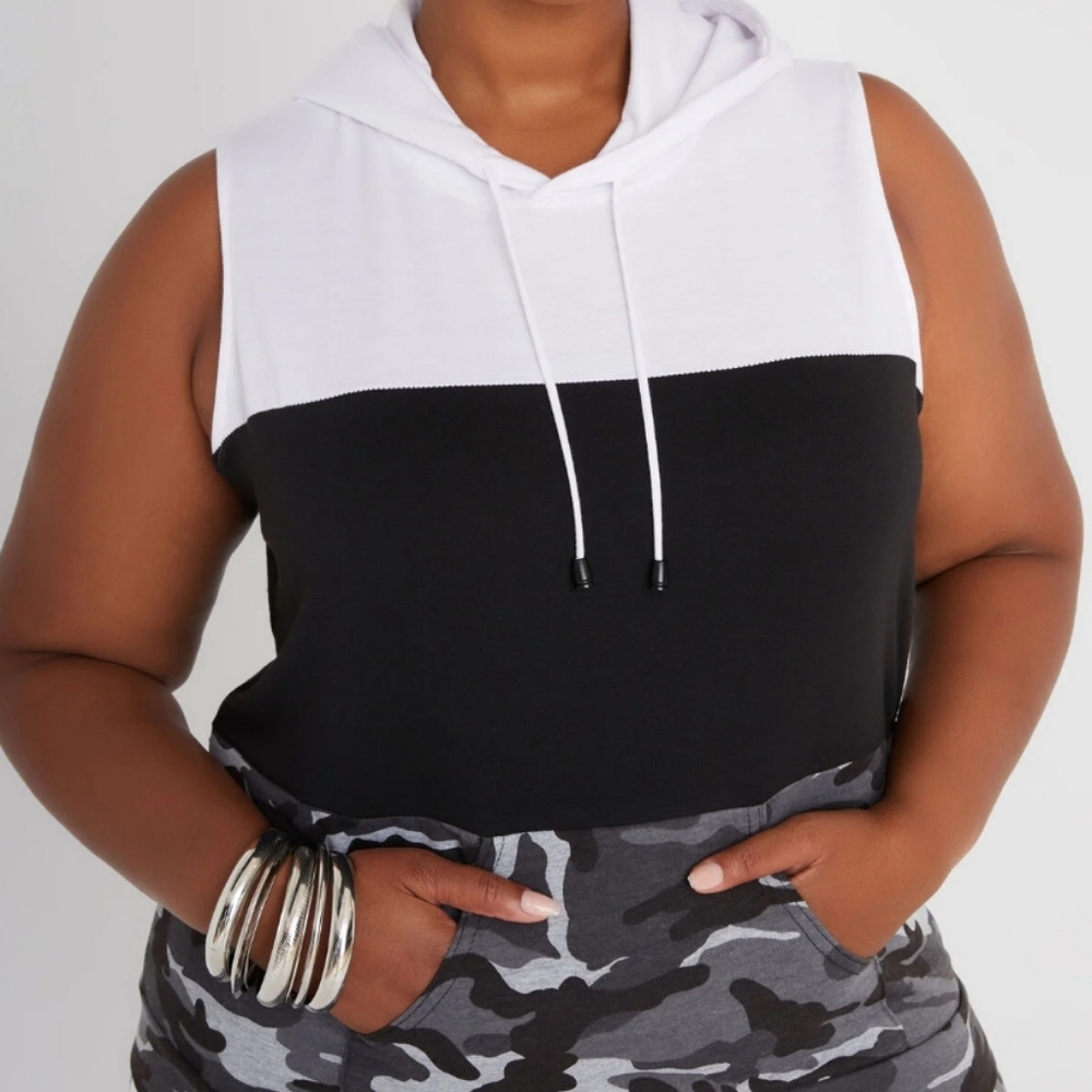Camo Colorblock Hoodie